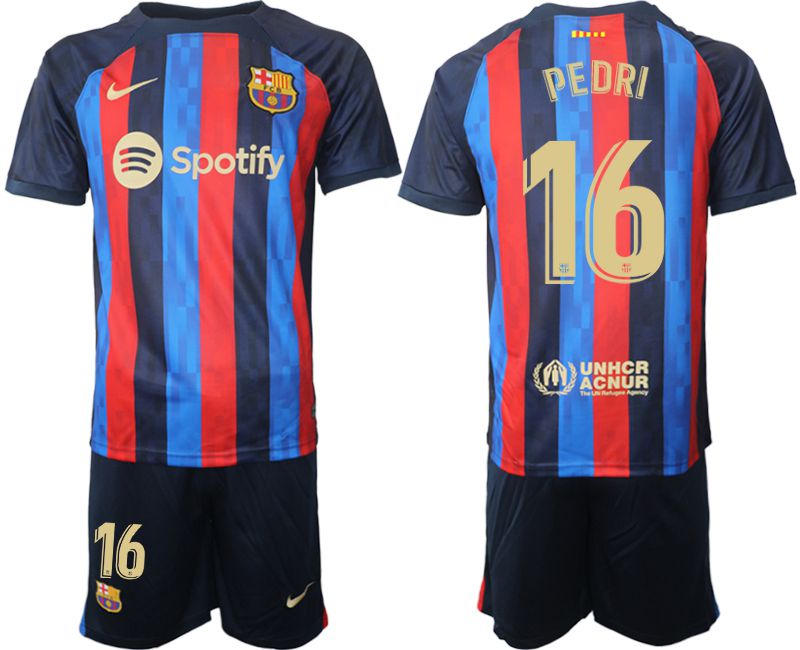 Men 2022-2023 Club Barcelona home blue #16 Soccer Jersey